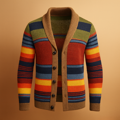 Classic Men's Button Front Knit Cardigan - Nocini