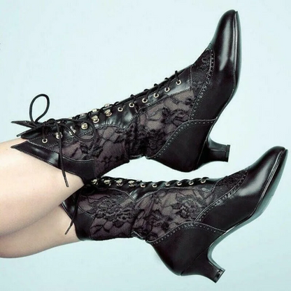Vintage Ladies Ankle Boots - Nora-White-3.0-Nora Luxe