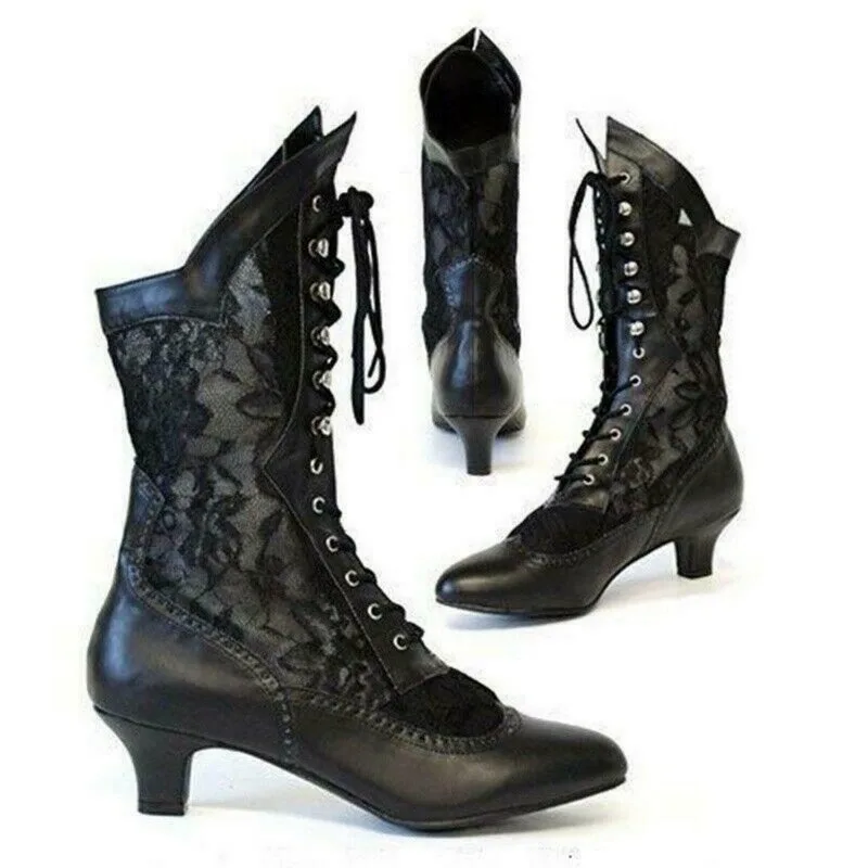 Vintage Ladies Ankle Boots - Nora-White-3.0-Nora Luxe