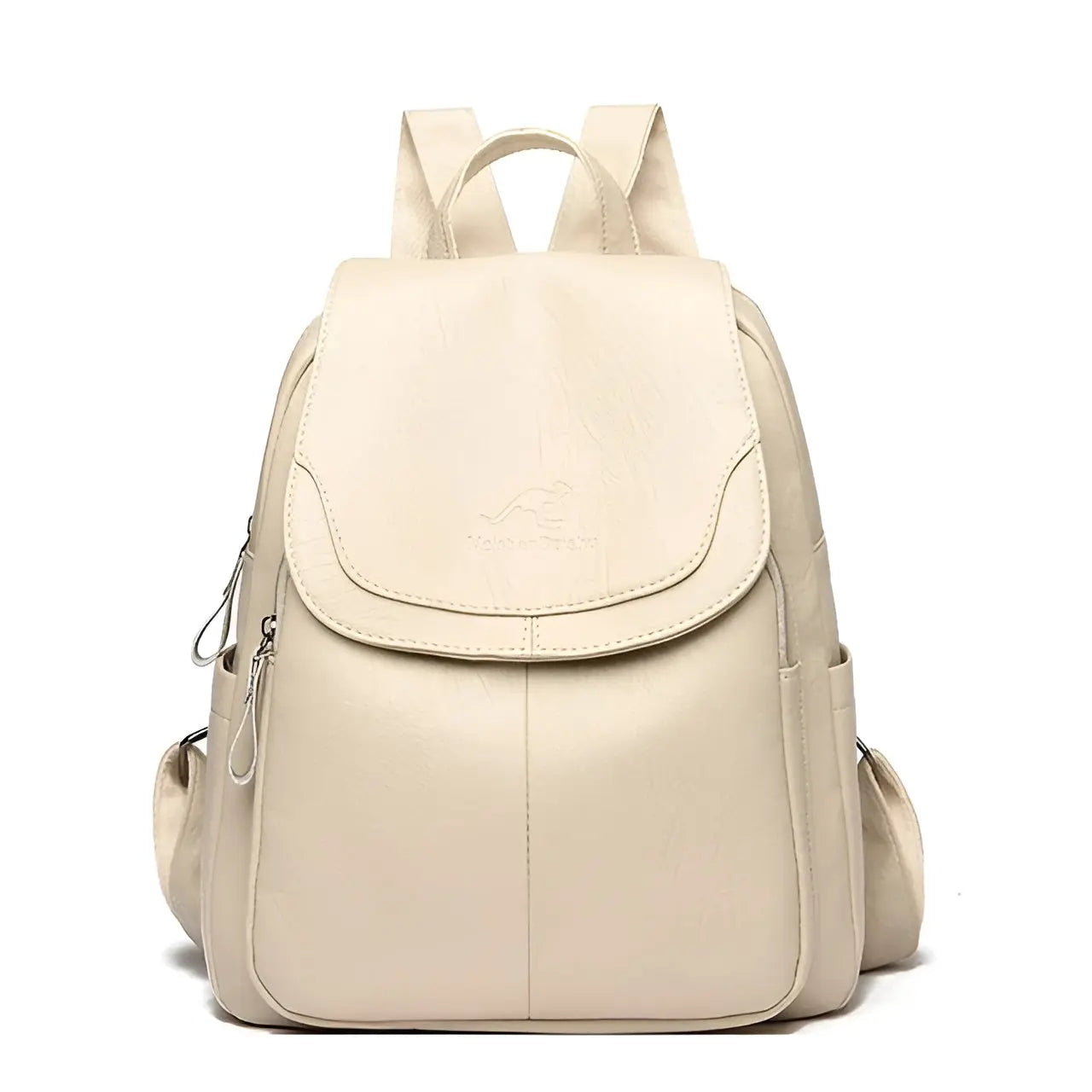 Vintage Leather Women's Backpack - Isabella-Beige-Nora Luxe