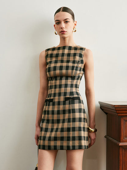 Classic Red Checkered Summer Dress