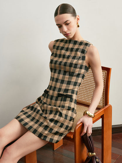 Classic Red Checkered Summer Dress