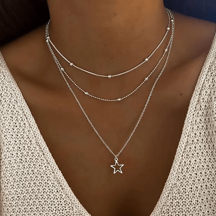 Classic Star Drop Necklace - Olytrend