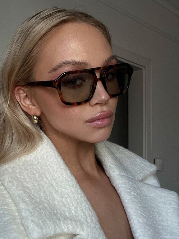 Vintage sunglasses with UV protection and retro charm – Loreen-Black/Orange-Nora Luxe