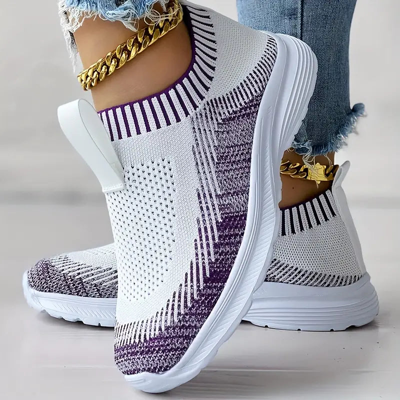 Women's Cozy Knit Sneakers - Soft Lightweight Shoes