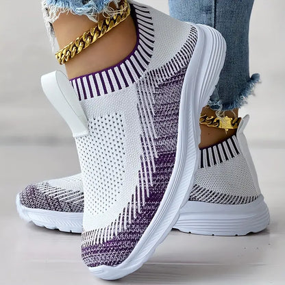 Women's Cozy Knit Sneakers - Soft Lightweight Shoes