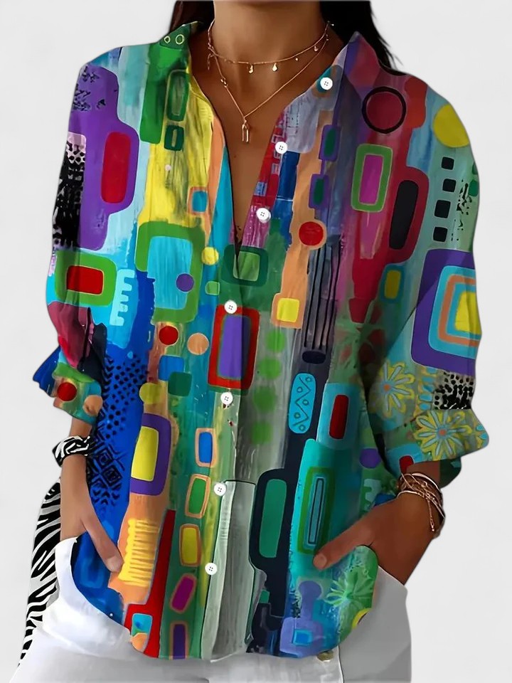 Floral | Chic Printed Women's Blouse - Olytrend