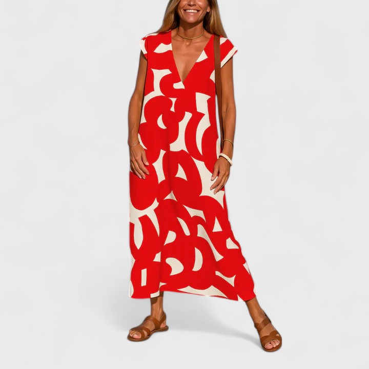 Elegant V-Neck Dress for Any Occasion