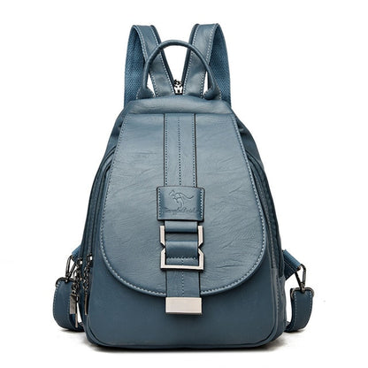 Durable Waterproof Ladies Leather Rucksack
