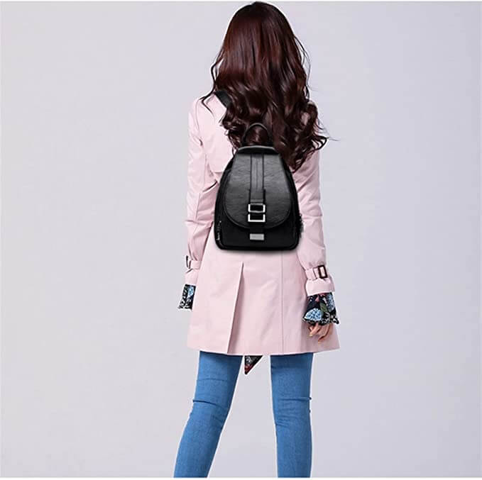 Durable Waterproof Ladies Leather Rucksack