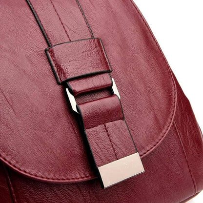 Durable Waterproof Ladies Leather Rucksack