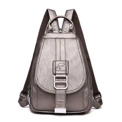 Durable Waterproof Ladies Leather Rucksack