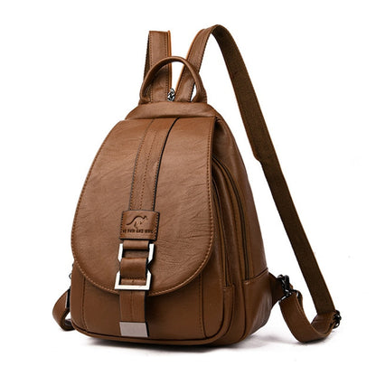 Durable Waterproof Ladies Leather Rucksack