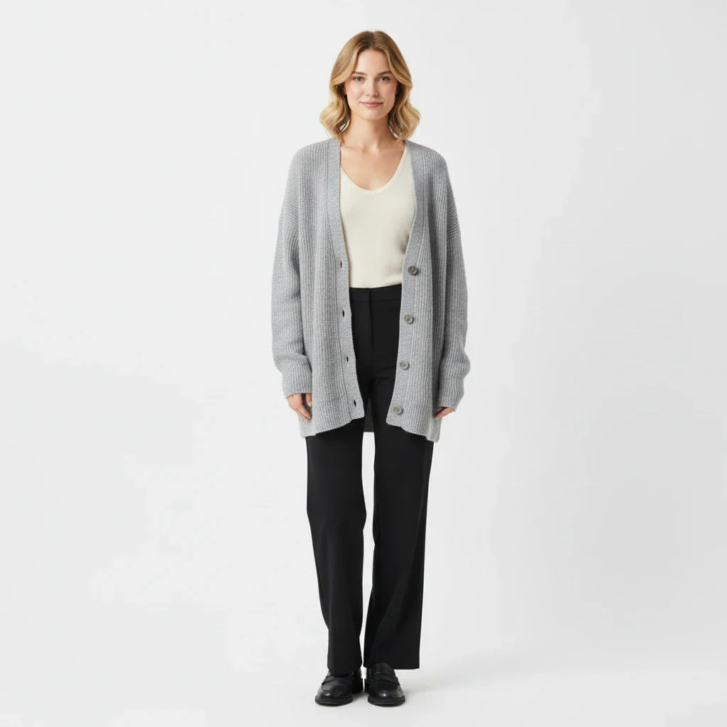 Cozy Large Knitted Women's Cardigan Sweater