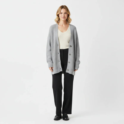Cozy Large Knitted Women's Cardigan Sweater