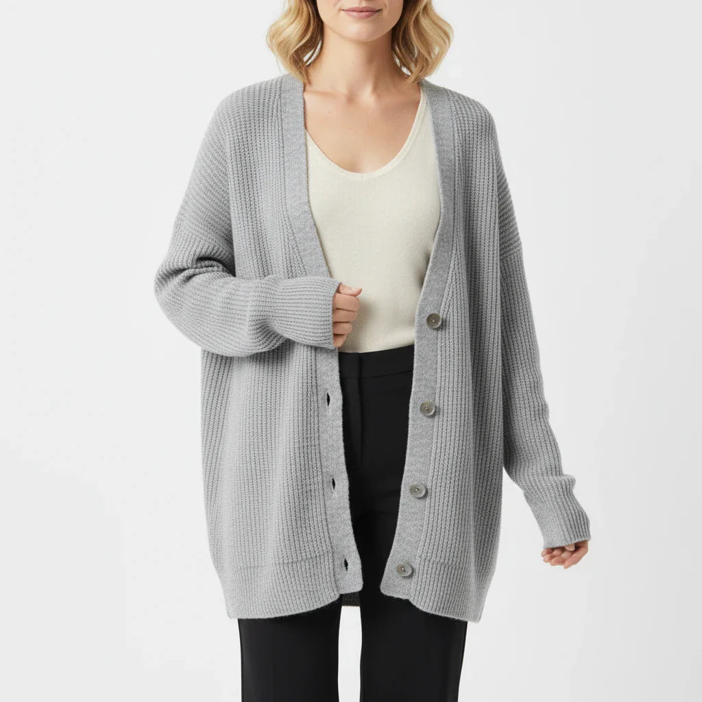 Cozy Large Knitted Women's Cardigan Sweater
