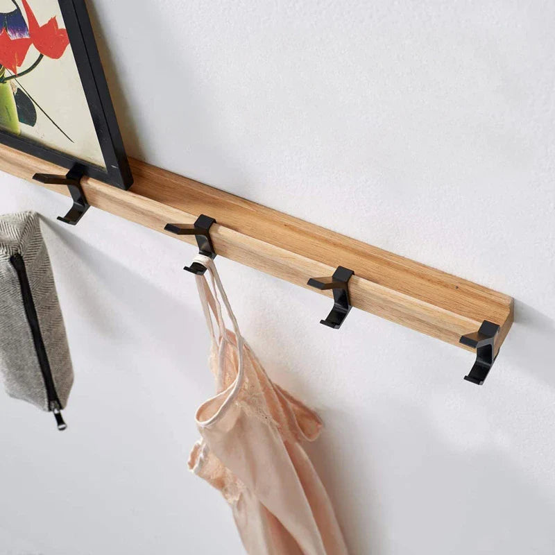 Space Saving Hook Coat Rack with Adjustable Hooks - Pexav