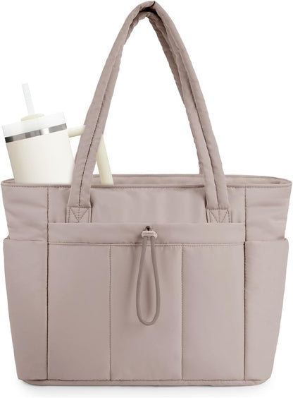 Insulated Puffer Bag with Pocket & Laptop Compartment