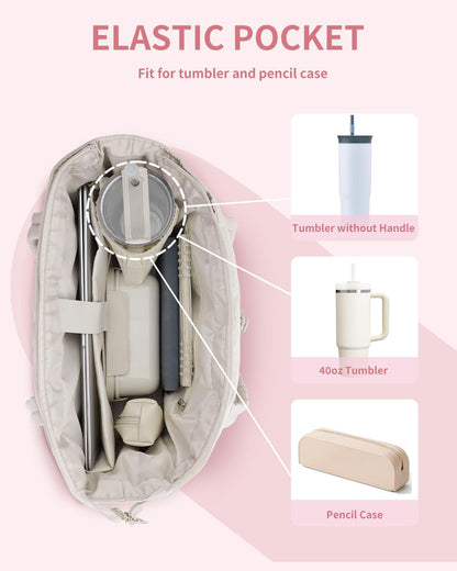 Insulated Puffer Bag with Pocket & Laptop Compartment