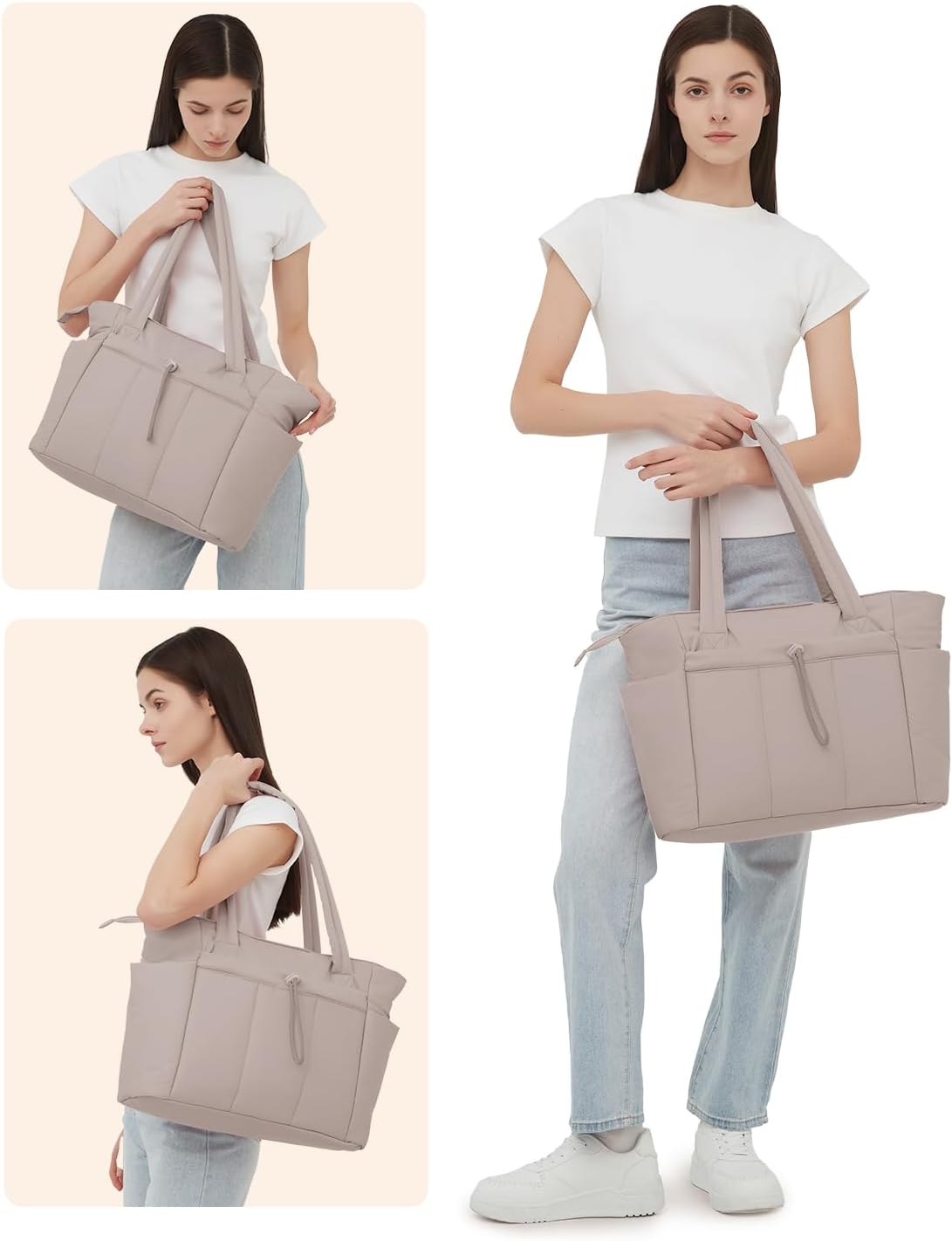 Insulated Puffer Bag with Pocket & Laptop Compartment