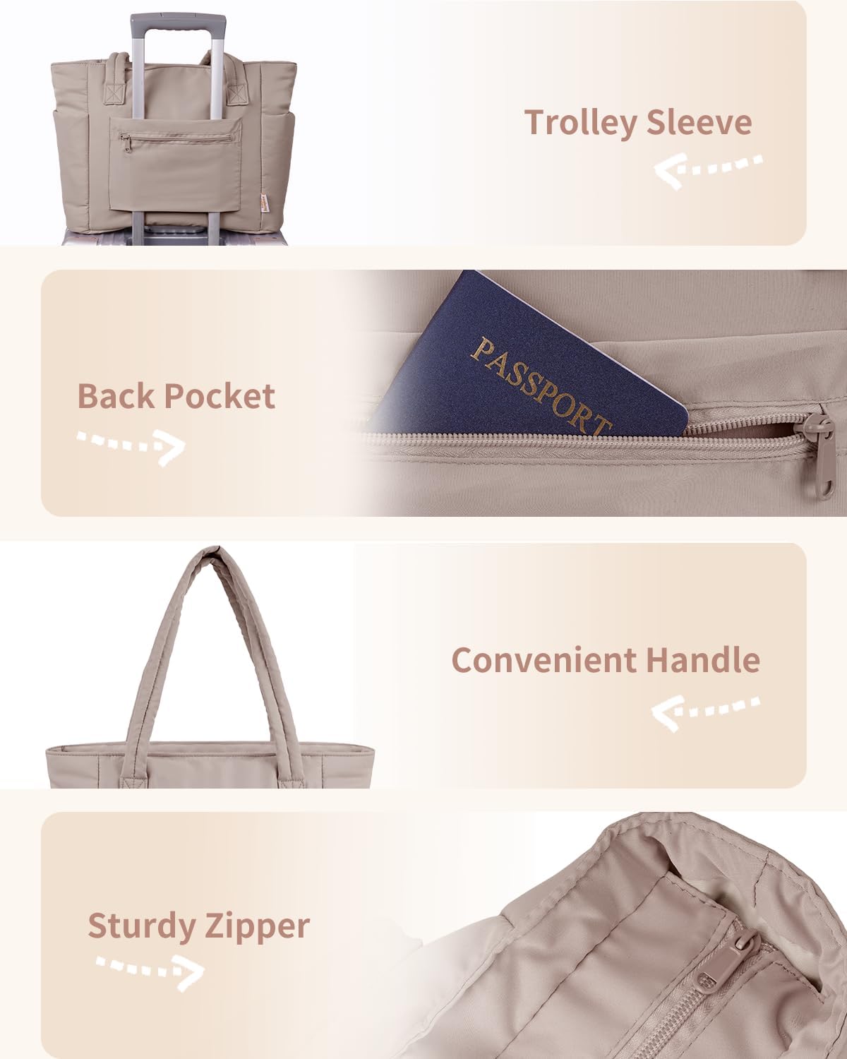 Insulated Puffer Bag with Pocket & Laptop Compartment