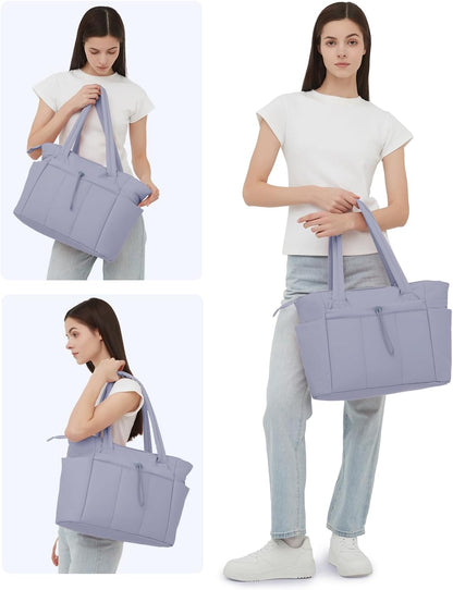 Insulated Puffer Bag with Pocket & Laptop Compartment