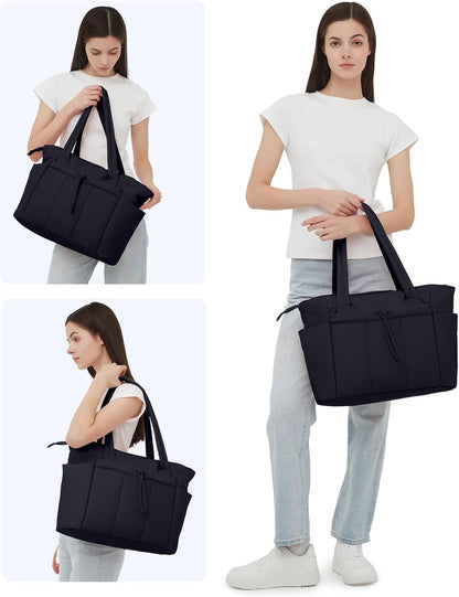 Insulated Puffer Bag with Pocket & Laptop Compartment