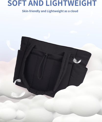 Insulated Puffer Bag with Pocket & Laptop Compartment