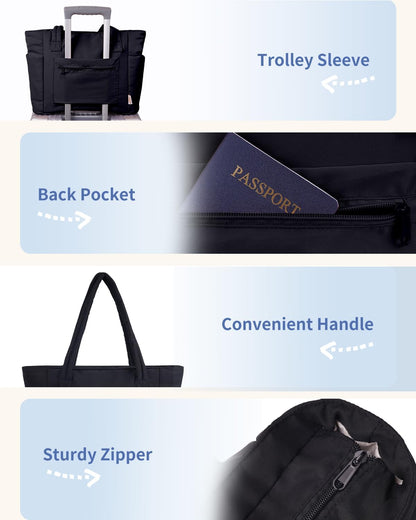 Insulated Puffer Bag with Pocket & Laptop Compartment