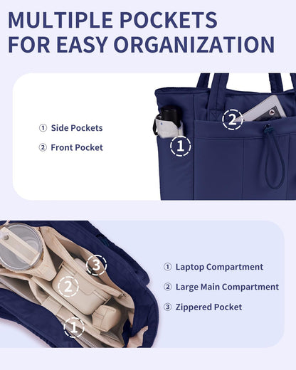 Insulated Puffer Bag with Pocket & Laptop Compartment