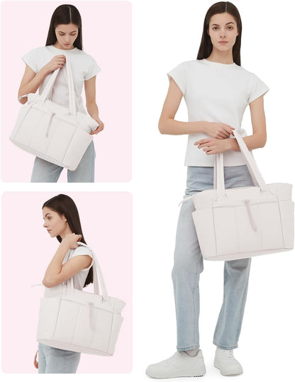 Insulated Puffer Bag with Pocket & Laptop Compartment