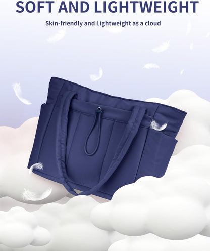 Insulated Puffer Bag with Pocket & Laptop Compartment