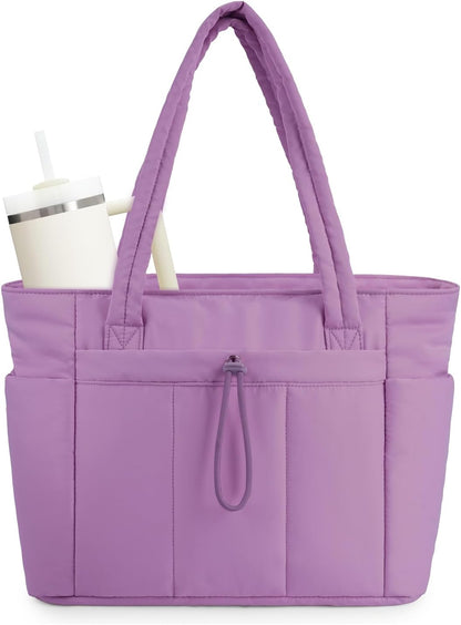 Insulated Puffer Bag with Pocket & Laptop Compartment