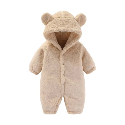 Warm Baby and Toddler Onesie – CuddleCub-Beige-0-3 months (59cm)-The Livary
