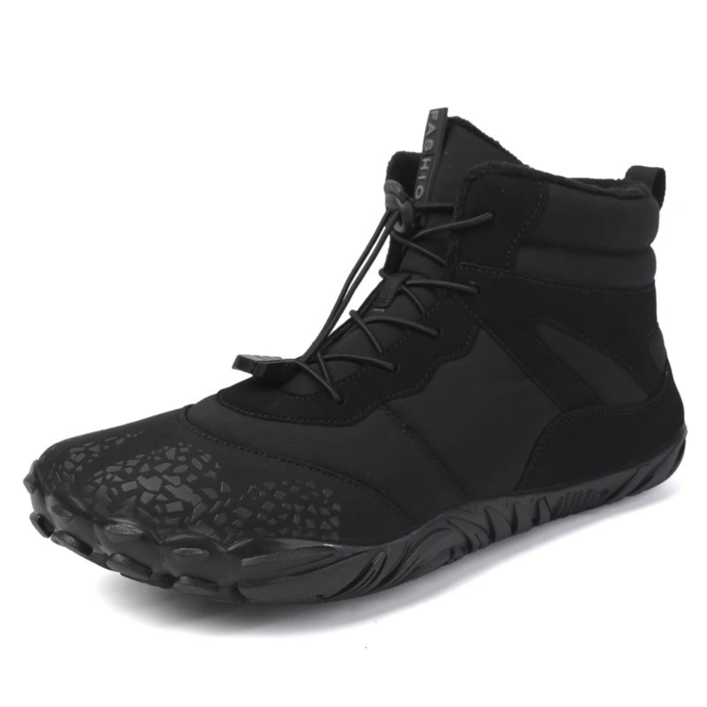 Warm Barefoot Snow Boots - FrostFlex-Black-3.5-Nora Luxe