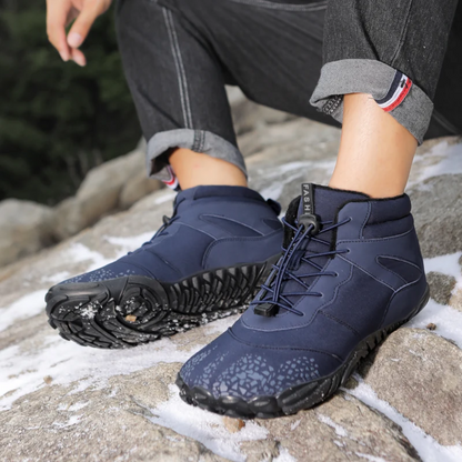 Warm Barefoot Snow Boots - FrostFlex-Dark blue-3.5-Nora Luxe