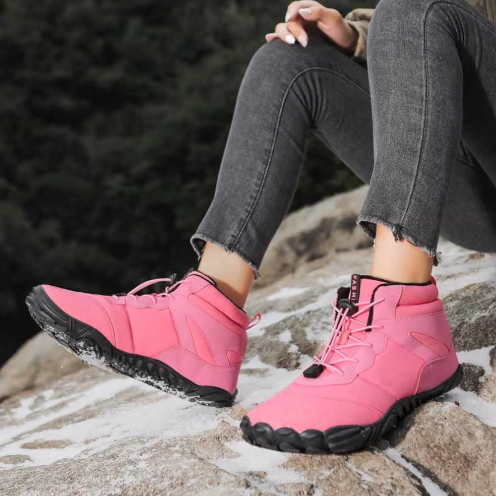 Warm Barefoot Snow Boots - FrostFlex-Pink-3.5-Nora Luxe