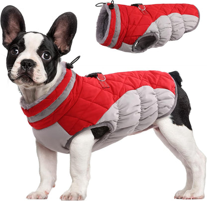 Cozy Fleece Dog Coat with Integrated Harness - Pexav