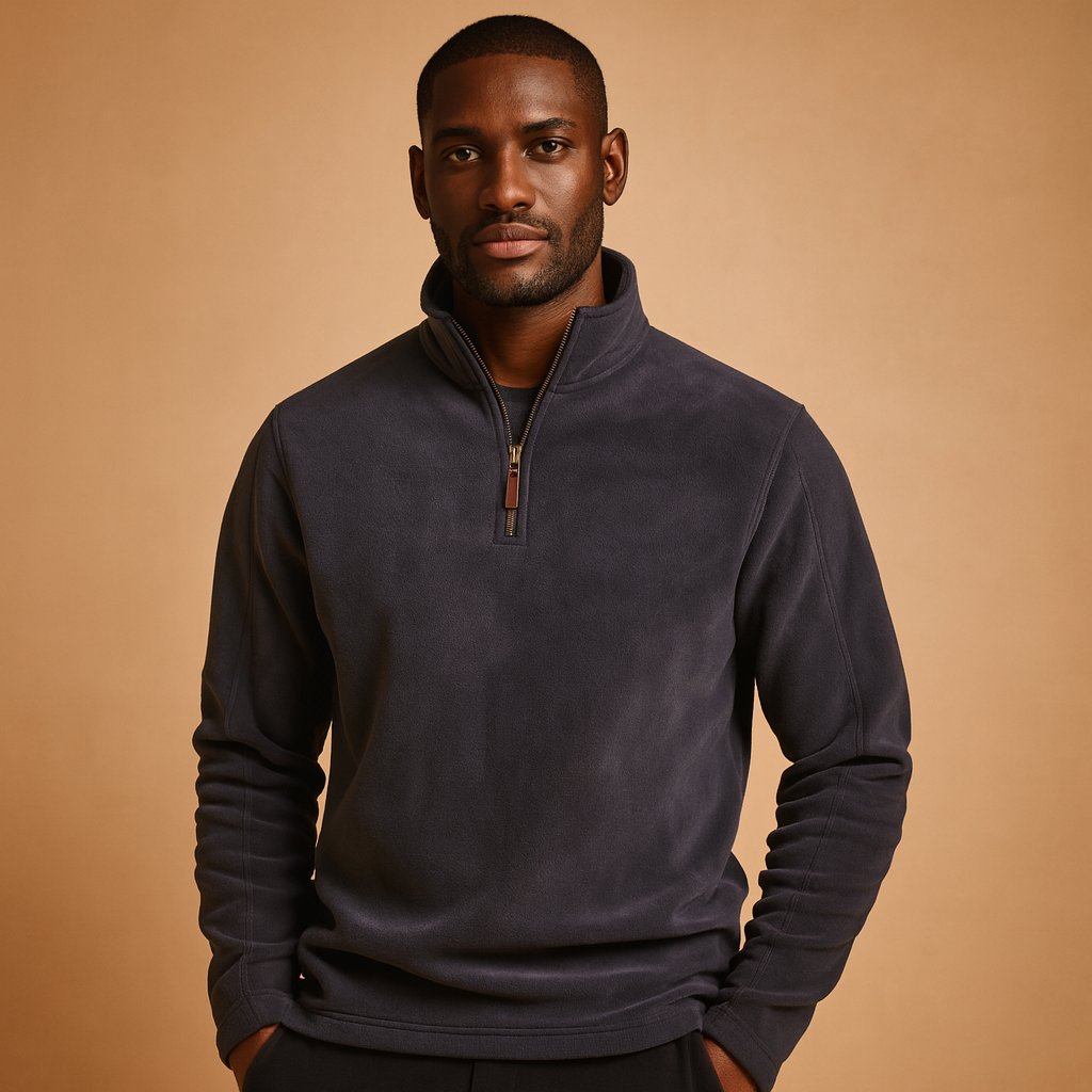Cozy Mens Fleece Half Zip Sweater - Nocini