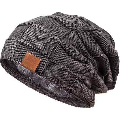 Warm Knitted Beanie – Yves-Dark Gray-Nora Luxe
