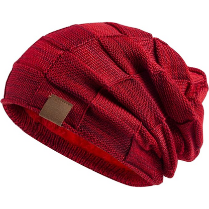 Warm Knitted Beanie – Yves-Red-Nora Luxe