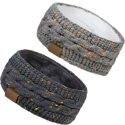 Soft Fleece Lined Winter Headband Ear Warmer - Pexav