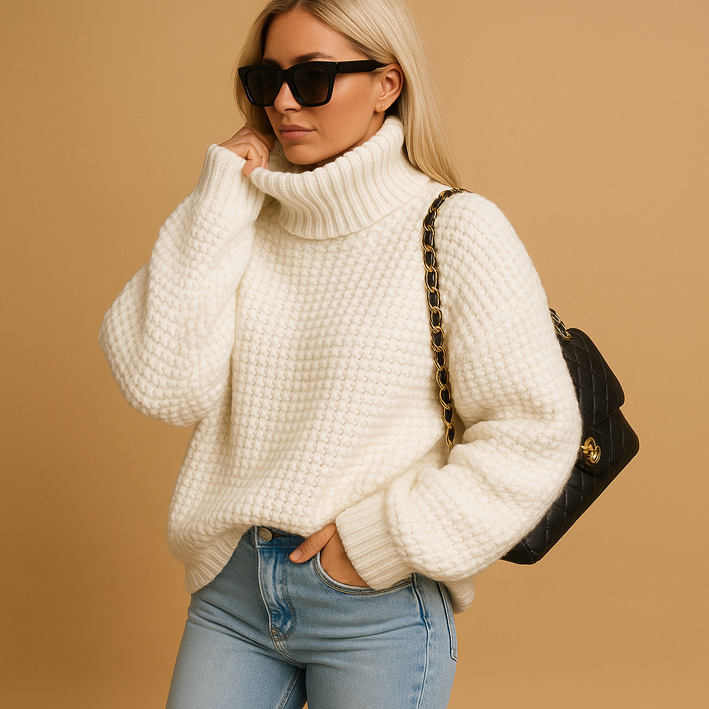 Cozy Women's Cable Knit Sweater Evelyn - Nocini
