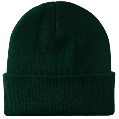 Warm Knitted Winter Hat - CozyCap-Dark Green-Nora Luxe