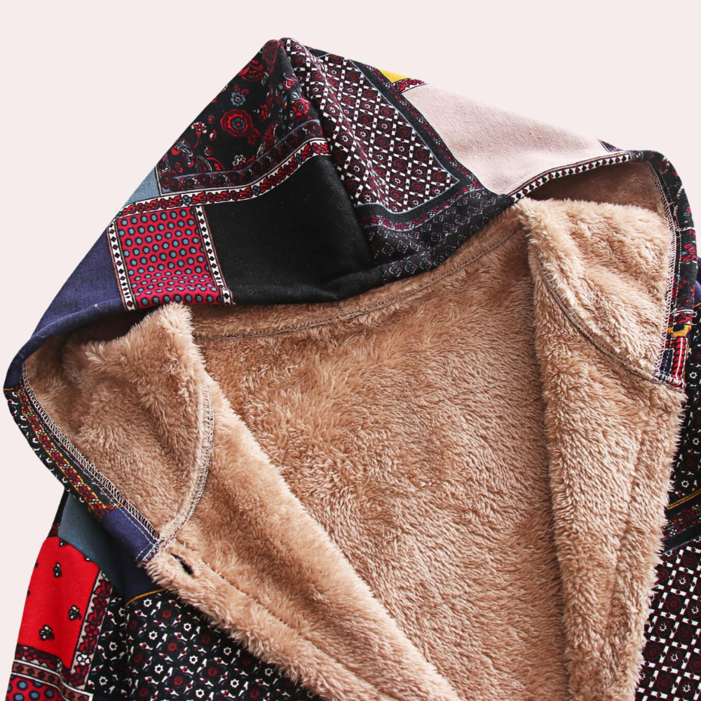 Warm Ladies' Coat with Hood - Amara-Green-XS-Nora Luxe