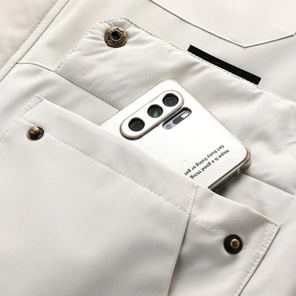 Warm Leisure Jacket for Men - Nicolas-White-S-Nora Luxe