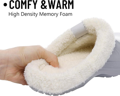 Warm Lined Slippers - CosyStep-Light Gray-4.5–5.5 Women / 2.5–3.5 Men-Nora Luxe