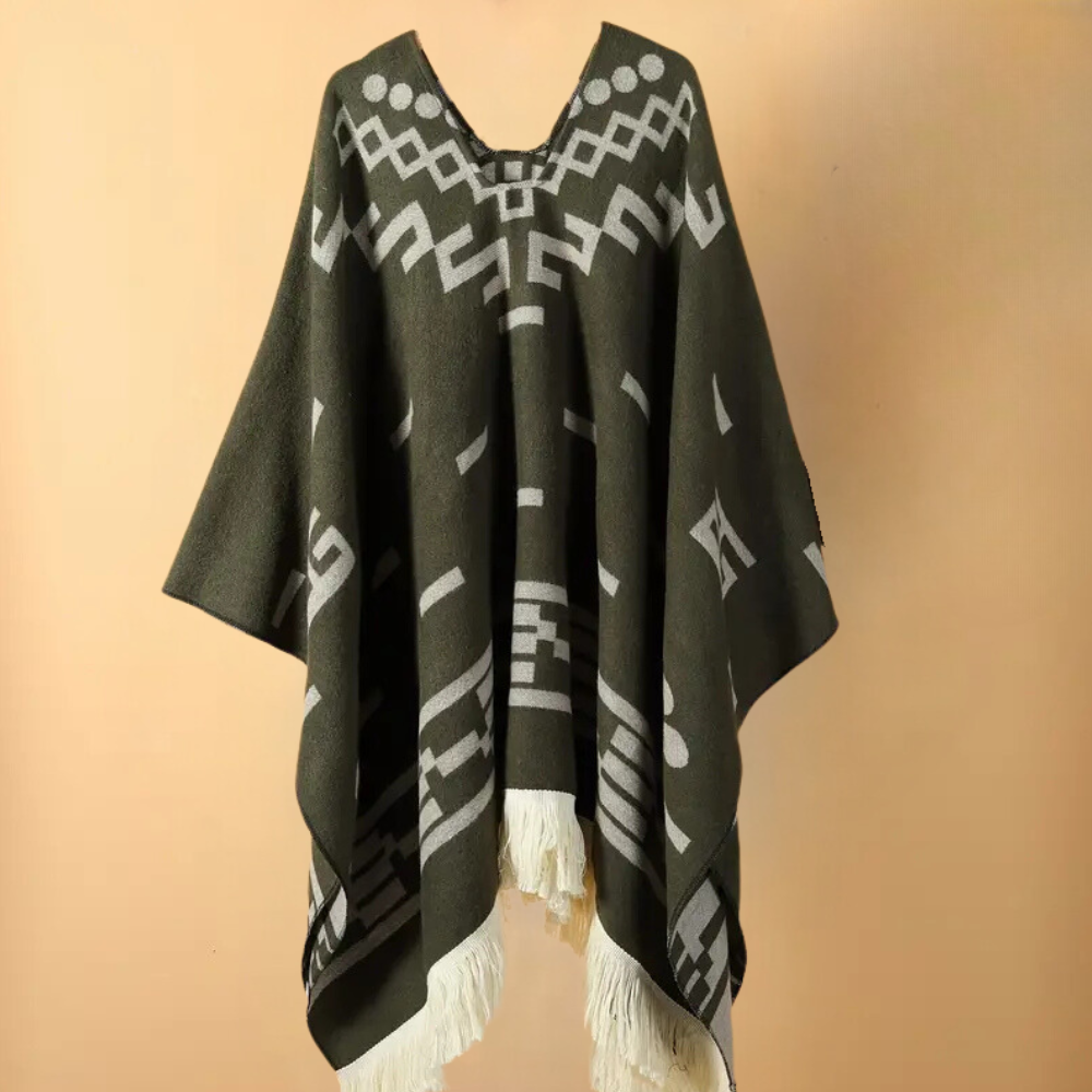 Comfy Oversized V-Neck Poncho