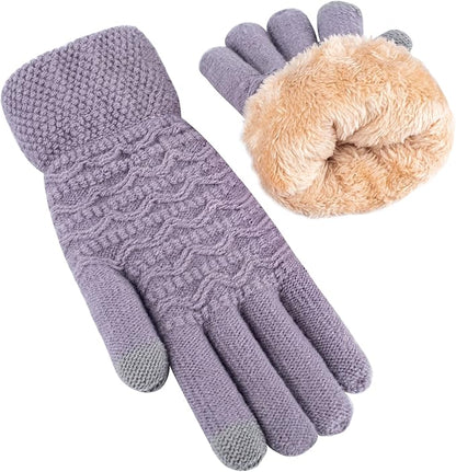 Warm Touchscreen Gloves – PolarTouch-Purple-Nora Luxe