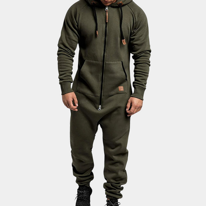 Warm Winter Jumpsuit for Men - Axel-Green-S-Nora Luxe
